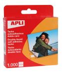 Apli Pack de 1000 Tacks Autoadhesivos Doble Cara - Tamaño 12x16mm - Ideal para Manualidades y Albumes - Libre de Acidos