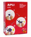 Apli Gomets Triangulares con Adhesivo Permanente - 3 Medidas: 10x8x8mm, 23x17x17mm y 33x23x23mm - 14000 Gomets por Caja - Ideal 