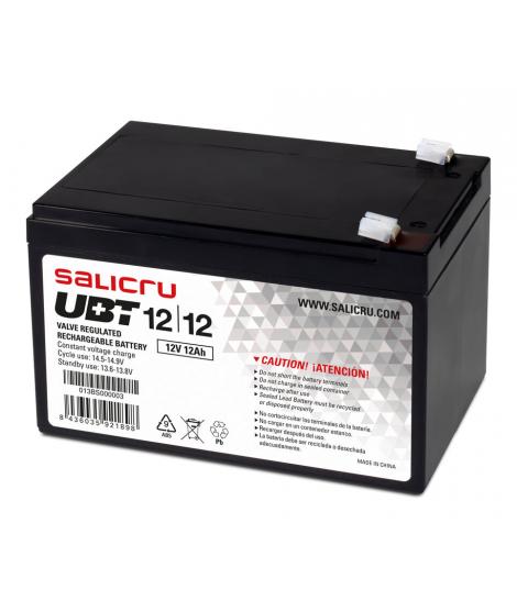 Salicru UBT 12/12 Bateria AGM Recargable de 12 Ah / 12 V - Color Negro