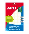 Apli Etiquetas 10 Blancas Ø 16.0mm 10 Hojas