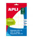 Apli Etiquetas 10 Blancas 12.0 x 18.0mm 10 Hojas