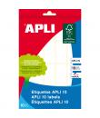 Apli Etiquetas 10 Blancas 19.0 x 40.0mm 10 Hojas