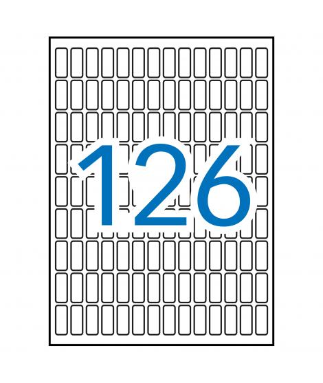 Apli Etiquetas A5 Blancas 8.0 x 20.0mm 15 Hojas