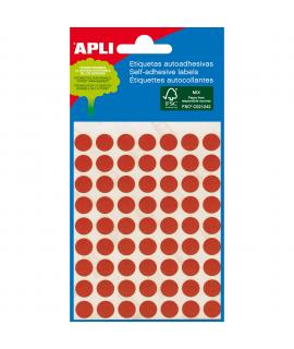 Apli Etiquetas Minibolsa Rojas Ø 8.0mm 3 Hojas