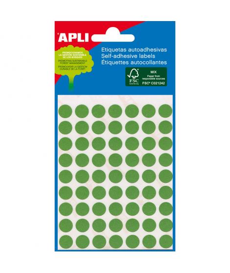 Apli Etiquetas Minibolsa Verdes Ø 8.0mm 3 Hojas