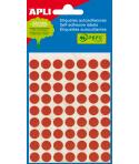 Apli Etiquetas Minibolsa Rojas Ø 10.0mm 5 Hojas