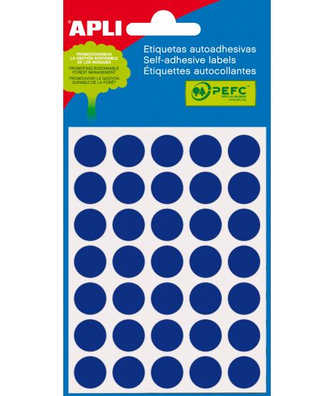 Apli Etiquetas Minibolsa Azules Ø 13.0mm 5 Hojas