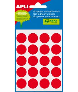 Apli Etiquetas Minibolsa Rojas Ø 19.0mm 5 Hojas