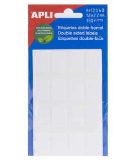 Apli Etiquetas Doble Frontal Blancas 16.0 x 22.0mm