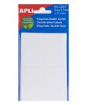 Apli Etiquetas Doble Frontal Blancas 34.0 x 53.0mm