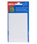 Apli Etiquetas Doble Frontal Blancas 34.0 x 67.0mm