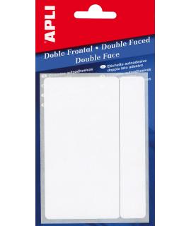 Apli Etiquetas Doble Frontal Blancas 53.0 x 82.0mm