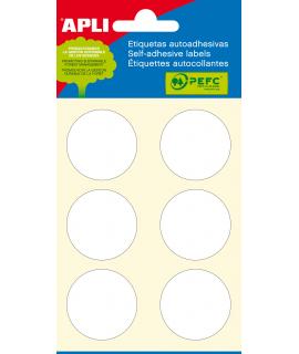 Apli Etiquetas Minibolsa Blancas Ø 32.0mm 6 Hojas