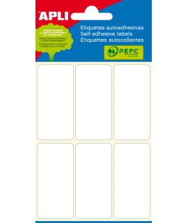 Apli Etiquetas Minibolsa Blancas 26.0 x 54.0mm 6 Hojas