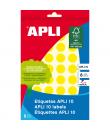 Apli Etiquetas 10 Amarillas Ø 16mm 8 Hojas