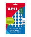 Apli Etiquetas 10 Azules Ø 16mm 8 Hojas