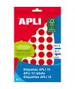 Apli Etiquetas 10 Rojas Ø 16mm 8 Hojas