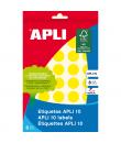 Apli Etiquetas 10 Amarillas Ø 19mm 8 Hojas