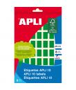 Apli Etiquetas 10 Verdes 12 x 18mm 8 Hojas