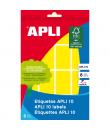 Apli Etiquetas 10 Amarillas 25 x 40mm 8 Hojas