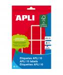 Apli Etiquetas 10 Rojas 25 x 40mm 8 Hojas