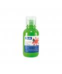 Milan Botella de Tempera - 125ml - Tapon Dosificador - Secado Rapido - Mezclable - Color Verde Fluorescente