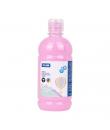 Milan Botella de Tempera 500ml - Tapon Dosificador - Secado Rapido - Mezclable - Color Rosa Pastel