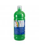 Milan Botella de Tempera 1000ml - Tapon Dosificador - Secado Rapido - Mezclable - Color Verde Claro