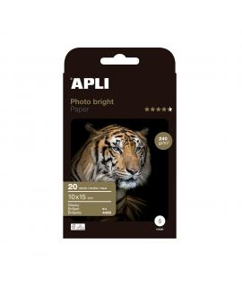 Apli Papel Fotografico Photobright 10 x 15 cm 240g 20 Hojas