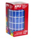 Apli Gomets Rectangulares Azules - 20x10mm - 59 Hojas Pretroqueladas - 3540 Unidades por Rollo - Ideal para Actividades