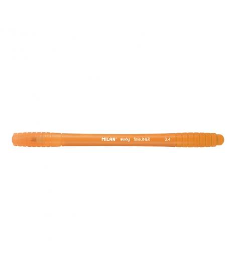 Milan Sway Fineliner Rotulador - Punta Fina 0.4mm - Ergonomico - Tinta al Agua - Color Naranja