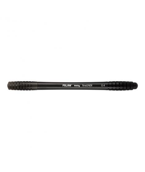 Milan Sway Fineliner Rotulador - Punta Fina 0.4mm - Ergonomico - Tinta al Agua - Color Negro