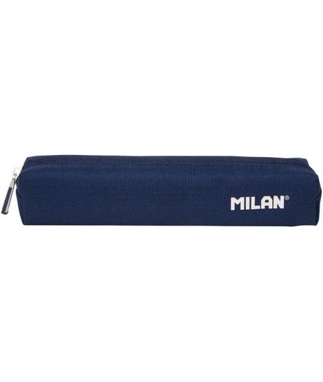 Milan Serie 1918 Estuche Mini Redondo - Tejido Resistente a las Roturas y Rasgaduras - Medidas 20,5x4,5x5cm - Color Azul Oscuro