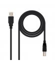 Nanocable Cable de Impresora USB-A 2.0 Macho a USB-B Macho 1m