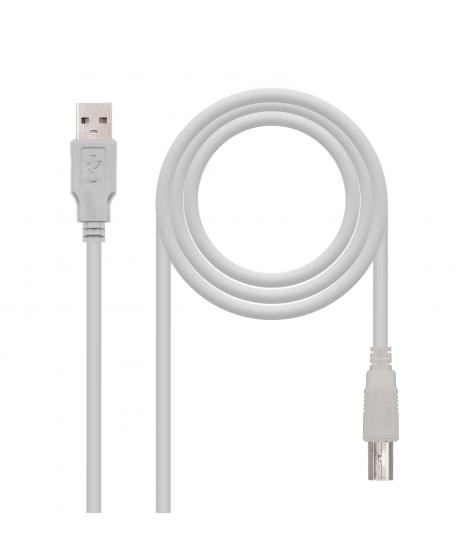 Nanocable Cable de Impresora USB-A 2.0 Macho a USB-B Macho 1.80m