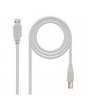 Nanocable Cable de Impresora USB-A 2.0 Macho a USB-B Macho 1.80m