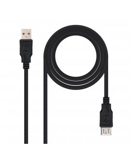 Nanocable Cable Prolongador USB-A 2.0 Macho a USB-A Hembra 1m