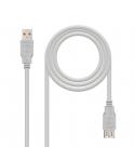 Nanocable Cable Prolongador USB-A 2.0 Macho a USB-A Hembra 1.80m