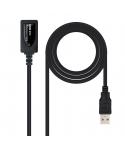 Nanocable Cable Prolongador con Amplificador USB-A 2.0 Macho a USB-A Hembra 10m