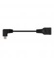 Nanocable Cable Micro USB 2.0 OTG Acodado Macho a USB-A Hembra 15cm