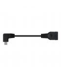 Nanocable Cable Micro USB 2.0 OTG Acodado Macho a USB-A Hembra 15cm