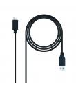 Nanocable Cable USB-C 3.1 Gen 2 10Gbps Macho a USB-A Macho 0.50m