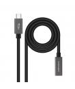 Nanocable Cable USB 3.2 Gen2x2 60W 4K/60Hz USB-C M/H - 1.0m - Color Negro