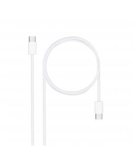 Nanocable Cable USB-C 2.0 60W 3A - USB-C/M-USB-C/M - 1m - Color Blanco