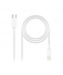 Nanocable Cable USB-C Macho a Lightning Macho 1m - Color Blanco