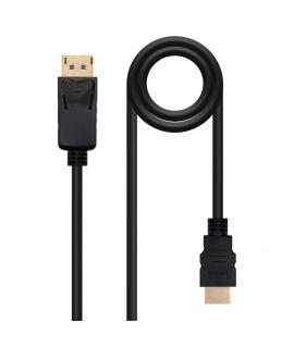 Nanocable Cable Conversor DisplayPort Macho a HDMI Macho 2m - Color Negro