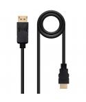 Nanocable Cable Conversor DisplayPort Macho a HDMI Macho 2m - Color Negro