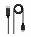 Nanocable Cable Conversor Displayport Macho a HDMI Macho - 10m - Color Negro