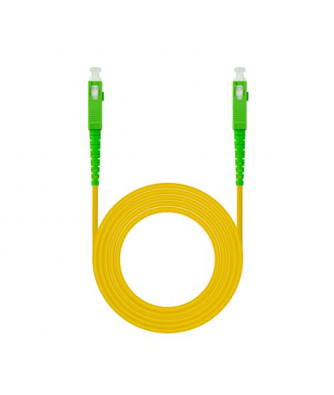 Nanocable Cable Fibra SC/APC-SC/APC Monomodo LSZH 1m - Color Amarillo