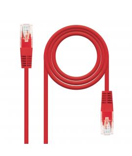 Nanocable Cable Red Latiguillo RJ45 CAT.6 UTP AWG24 - 25 cm - Color Rojo